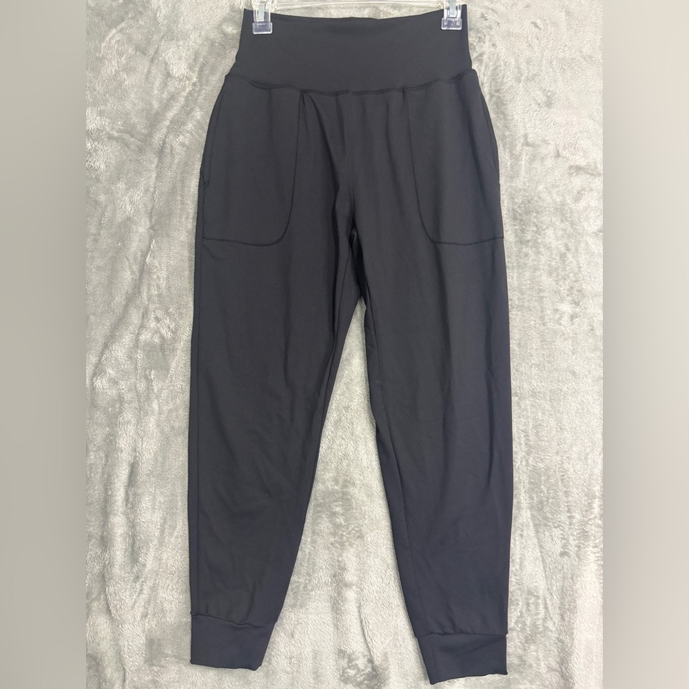 ZJCT Joggers Black Sz S Front Pockets Stretchy Athleisure Thick‎ Waistband Soft